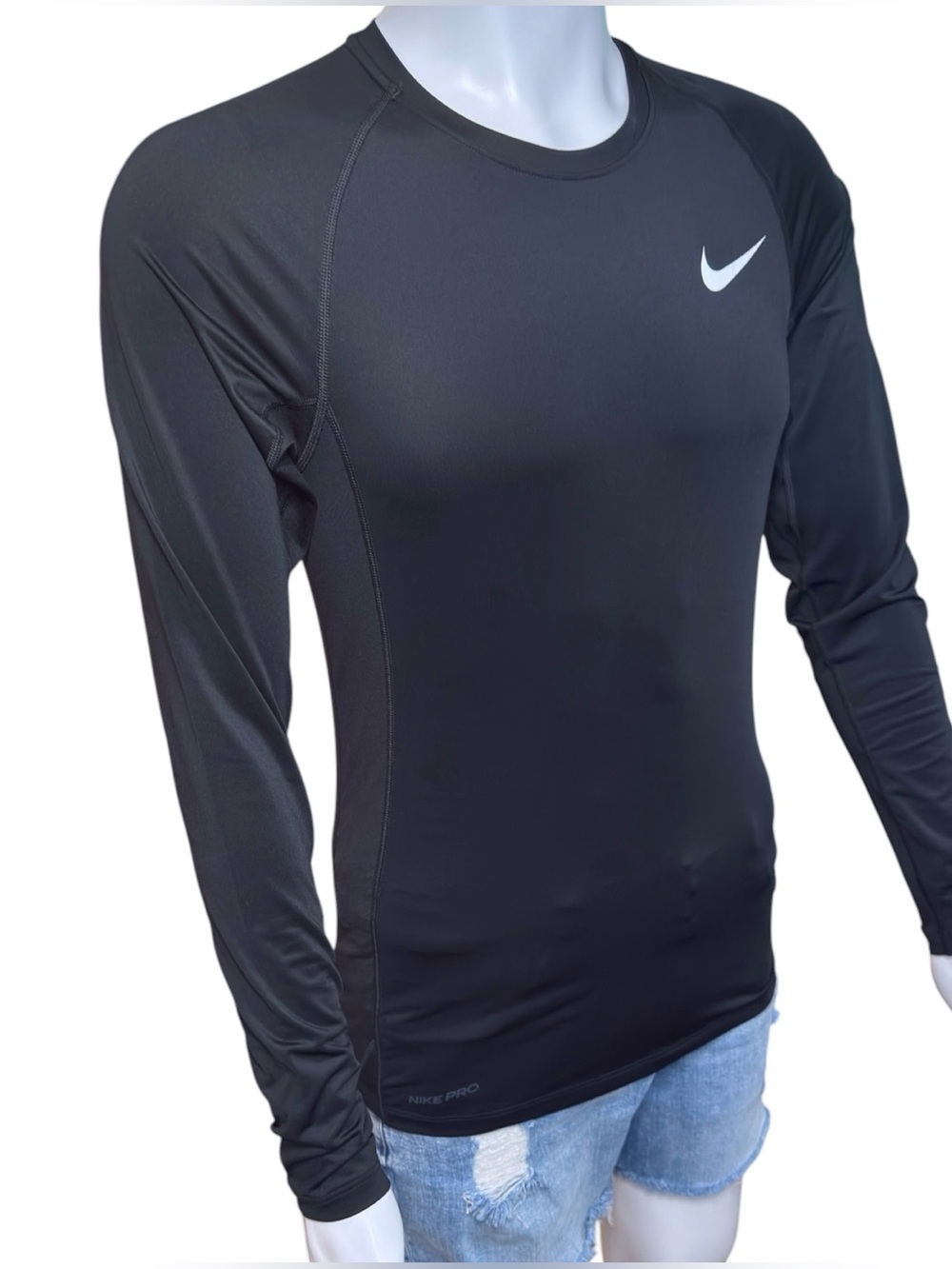 NIKE Men’s Pro Slim Fit Long Sleeve Shirt - Picture 5 of 11